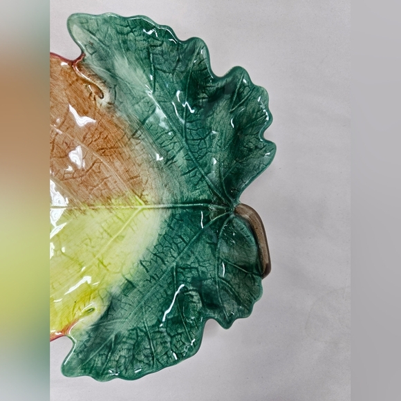 Vintage Fitz & Floyd Leaf-Shaped Decorative Plate Pattern Ironstone Sonoma - Picture 2 of 8